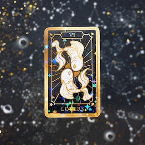 de tarot d'amants | Arcanes majeurs | Stickers divinatoires holographiques en vinyle