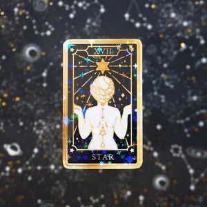 Star Tarot Card | Major Arcana | Divination Holographic Vinyl Stickers