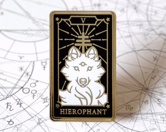 The Hierophant Tarot Card | Major Arcana Hard Enamel Pin | Oracle Accessory