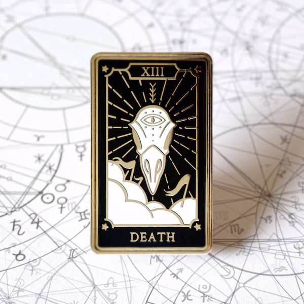 The Death Tarot Card | Major Arcana Hard Enamel Pin | Oracle Accessory