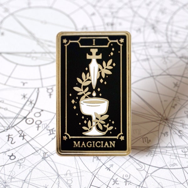 Die Magier Tarot Karte | Major Arcana Hard Emaille Pin | Orakel Zubehör