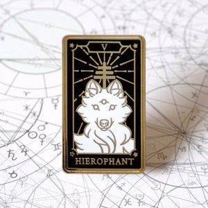Die Hierophant Tarot-Karte | Major Arcana Hard Emaille Pin | Orakel Zubehör