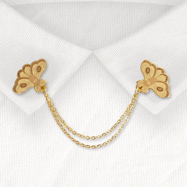 Daylight Moth Twins - Connected Hard Enamel Pins