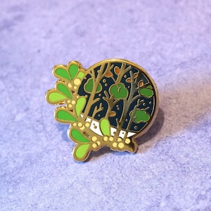 Winter Valley - Seasonal Landscape Hard Enamel Pin (25mm)