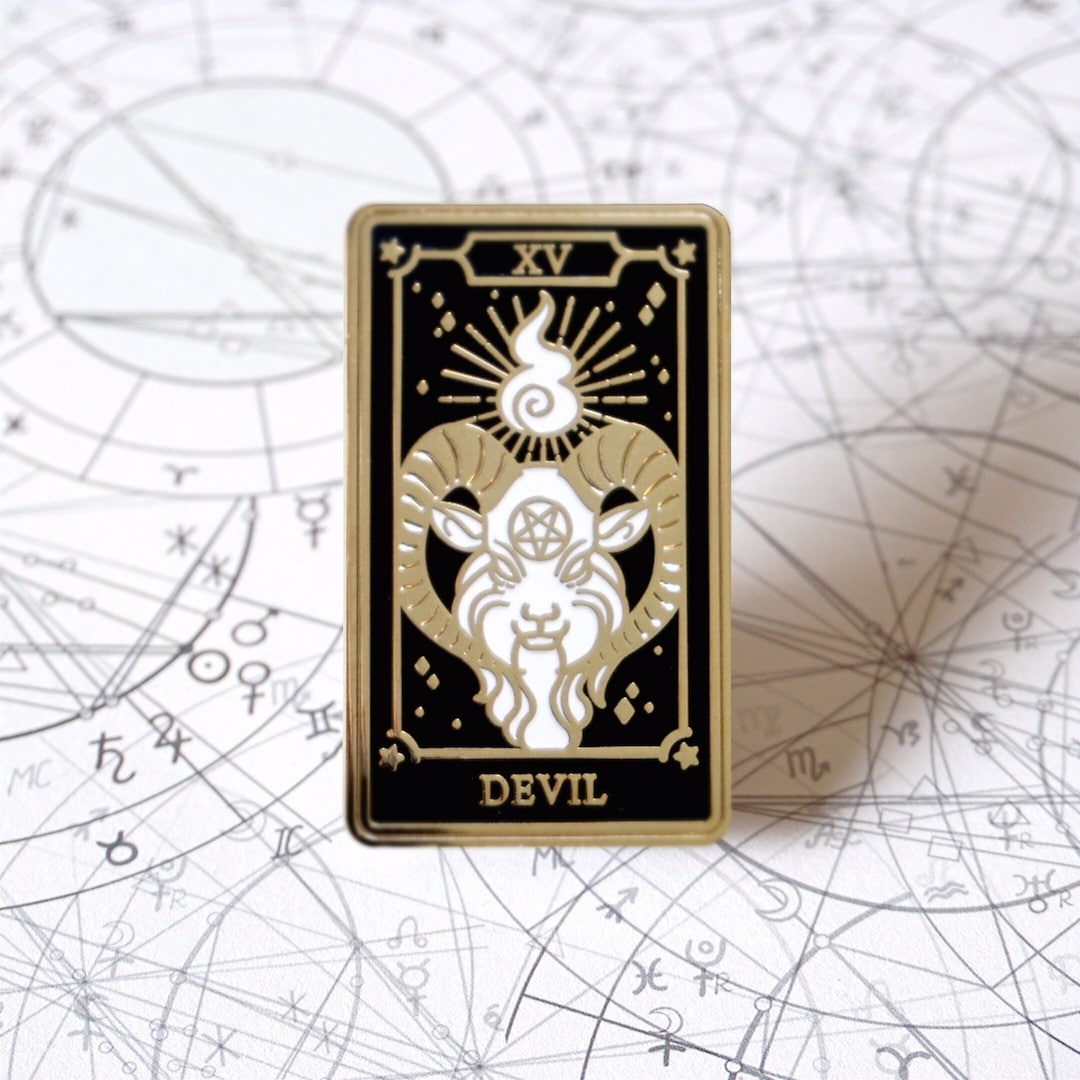 The Devil Tarot Card | Major Arcana Hard Enamel Pin | Oracle Accessory ...