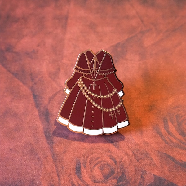 Gothic Lolita (Bordeaux Version) | Hard Enamel Pin | Harajuku Japanese Kawaii Dress