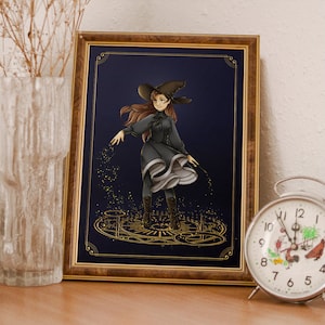 La Sorcière - Carte postale / Impression A5 (dorée)