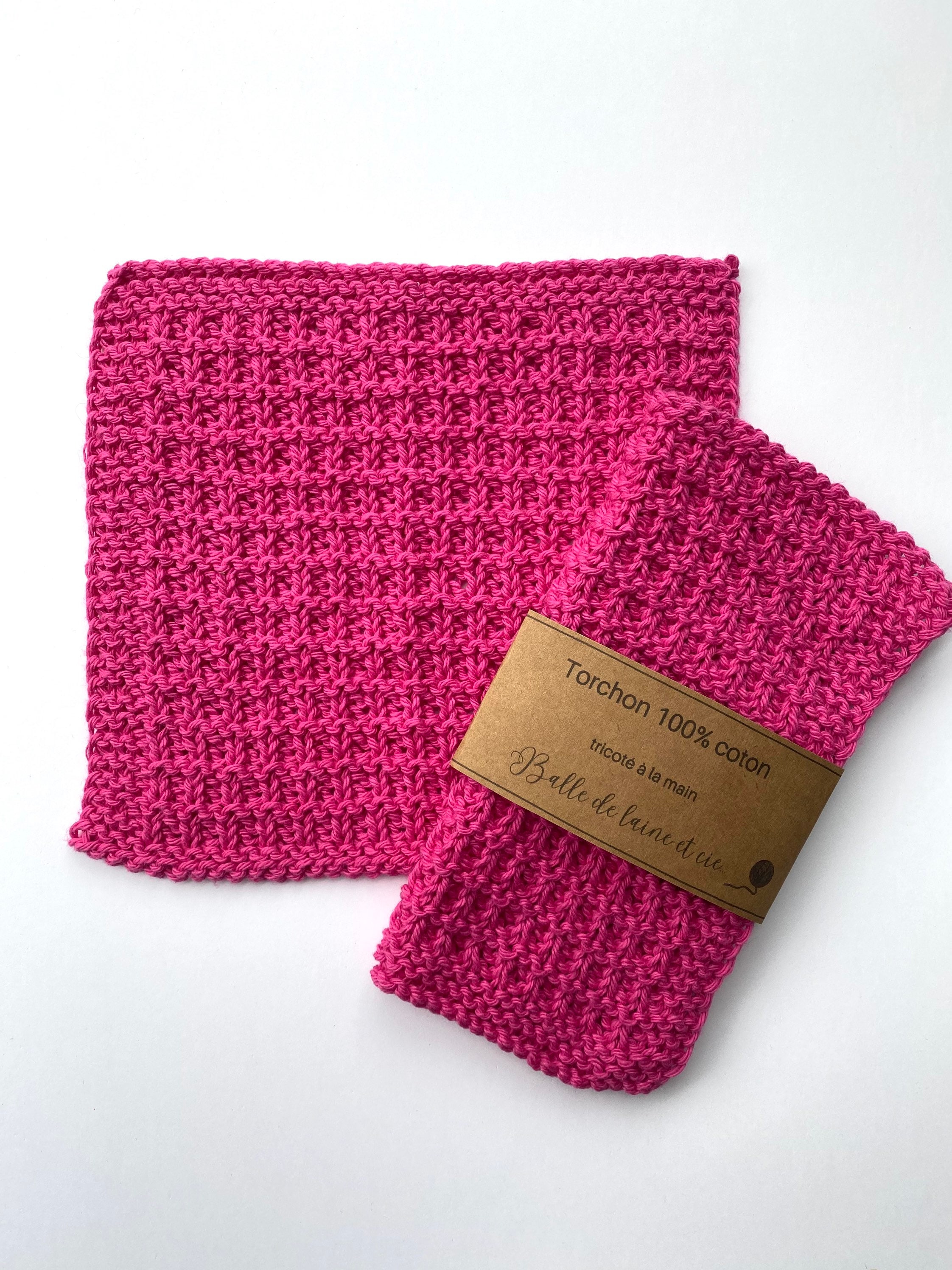 100 Cotton Knitted Dishcloth / Handmade Cotton Dishcloth / Crochet