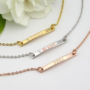 Gegraveerd Bar armband, armband, Custom Bar armband met naam armband, armband Gold Bar, eerste armband, aangepaste gegraveerde armband,