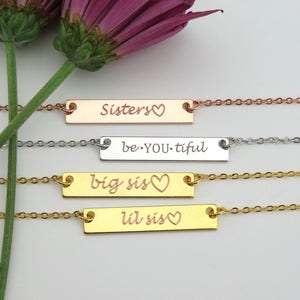 Sister bar necklaces new arrivals