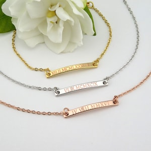 Roman Numeral Bracelet, Engraved Bracelet, Custom Bar bracelet, Date bracelet, Gold Bar bracelet, Wedding date, anniversary date,