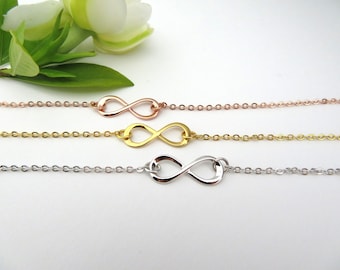 Infinity necklace Infinity jewelry  bridesmaid gift  infinity charm infinity pendant sister gifts friendship gift birthday gift