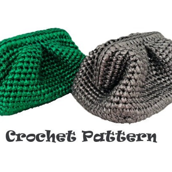 Crochet Pattern Metallic yarn Purse Crochet Metallic yarn bag Digital Download Metallic t-shirt yarn handbag DIY Knitted bag Pattern