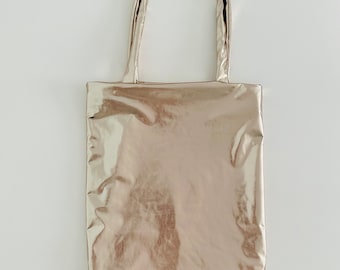 Metallic Tote Bag Bridesmaid bag Mink Metallic Shoulder Bag Shopper Bag for Women Mother’s Day gift Bachelorette Gift Glitter Shopping Bag