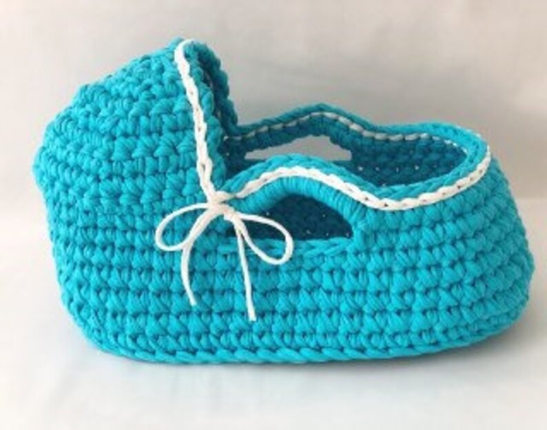 18 Baby Doll Moses Basket Crochet Pattern DIY Reborn Etsy