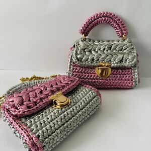 Häkeln Metallic Schultertasche Muttertagsgeschenk Leder Metallic Raffia Kupplung Luxus Abendtasche Geschenk für Frauen Handgemachte Metallic Tasche