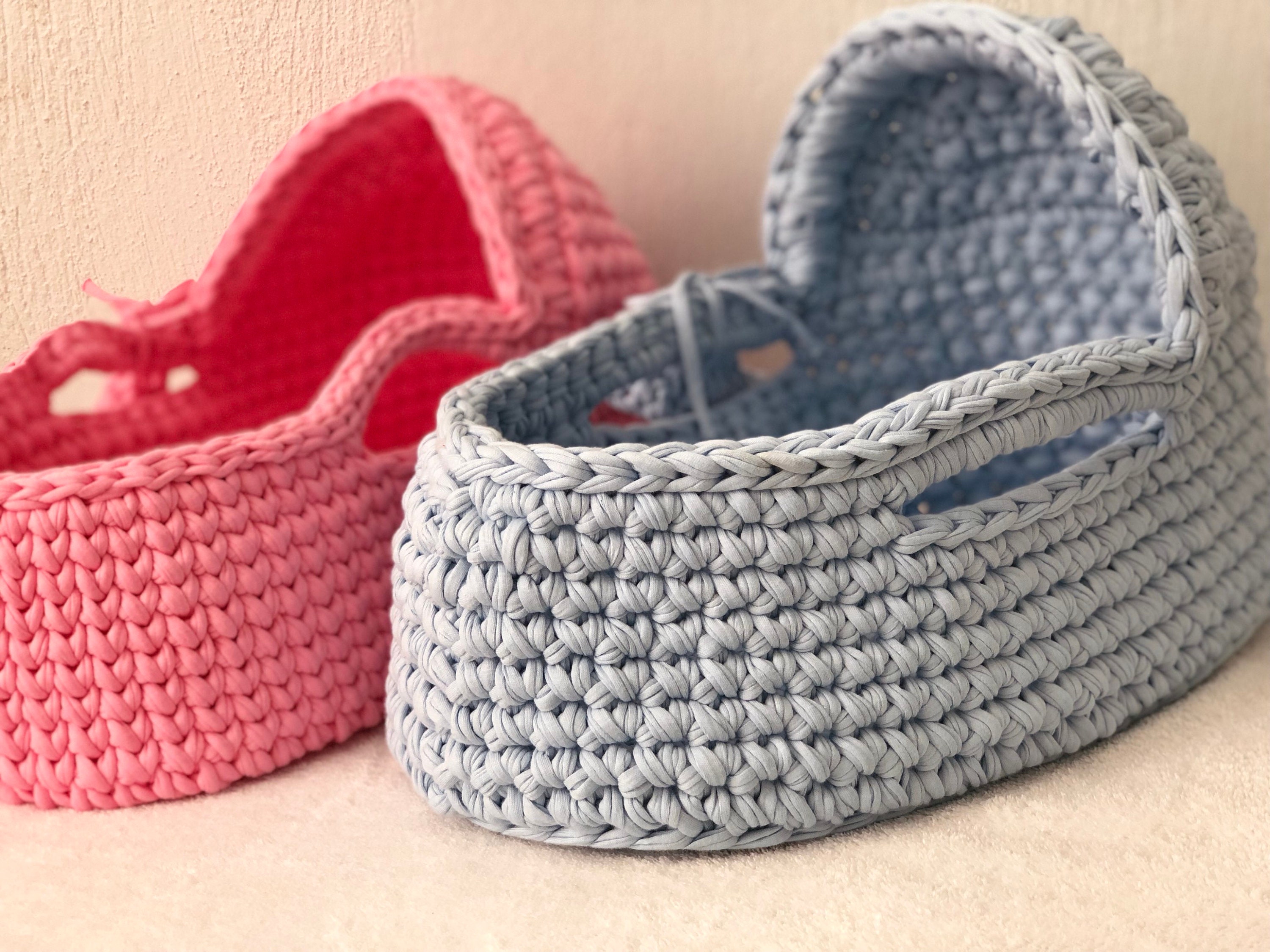 2 Doll Moses Baskets 18 Inches Reborn Baby Natural Etsy