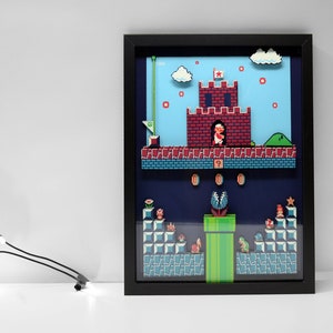 Super Mario Video Game 3D Shadow Box Decor