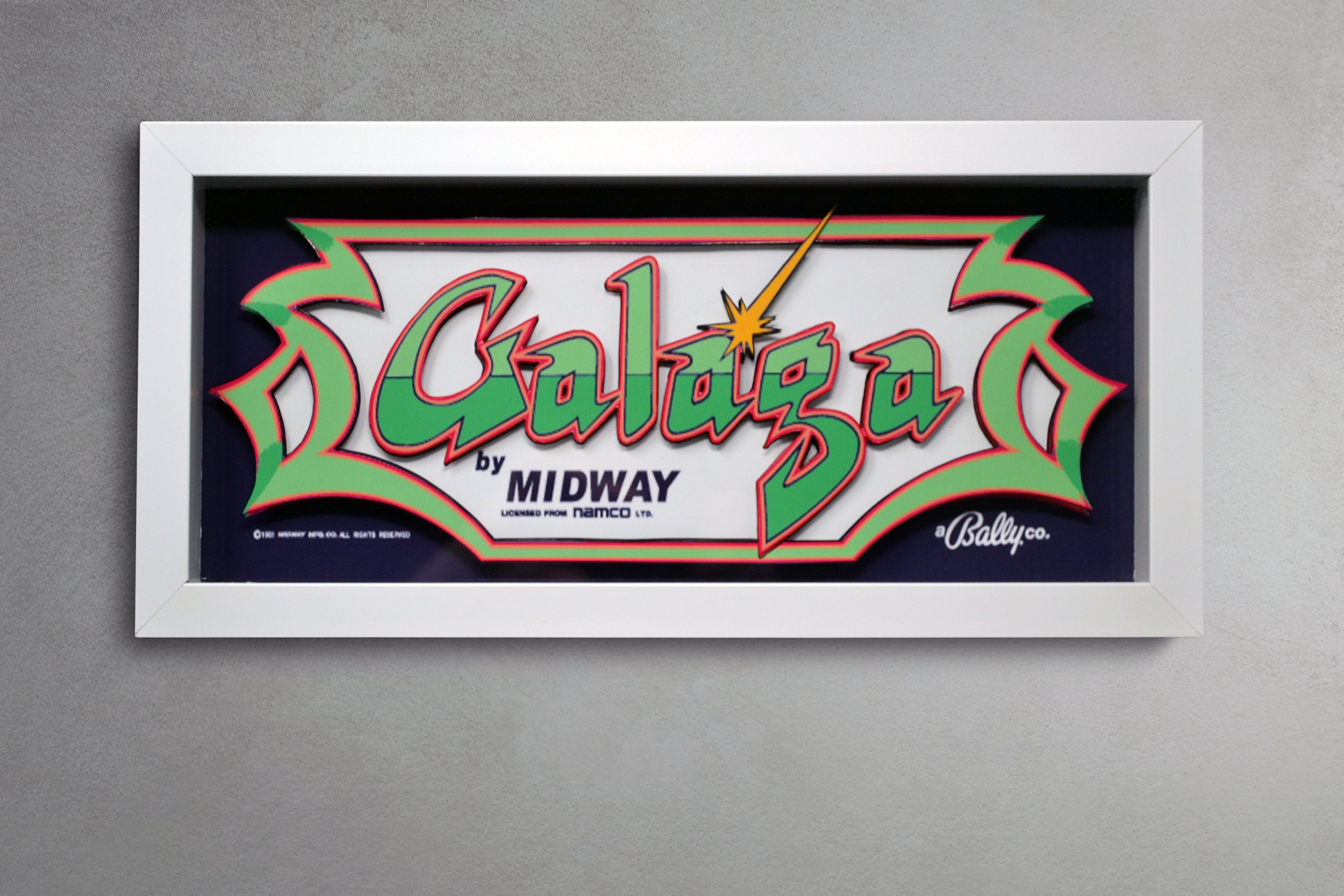 Galaga Arcade Marquee Video Game Shadow Box Wall Art - Etsy