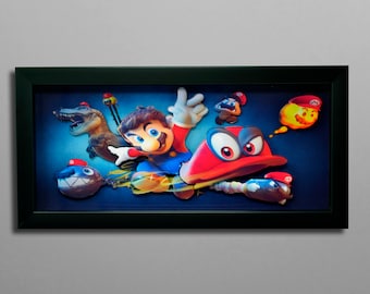 Super Mario World Video Game Shadow Box Wall Art - Etsy