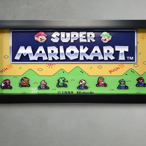 Super Mario Kart Video Game Shadow Box Wall Art