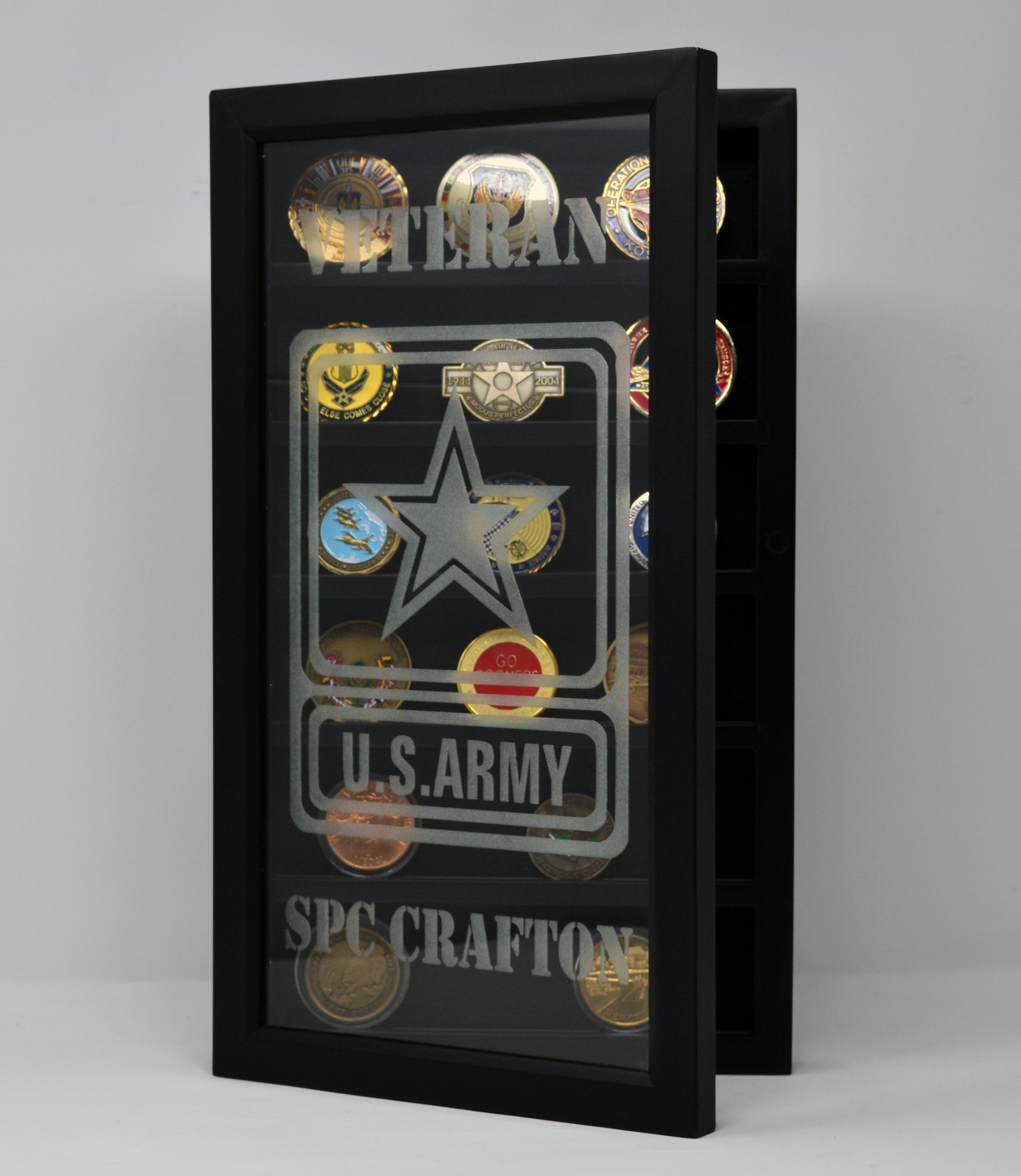 Custom Made Army Challenge Coin Display Case — Rogue Merc Designs