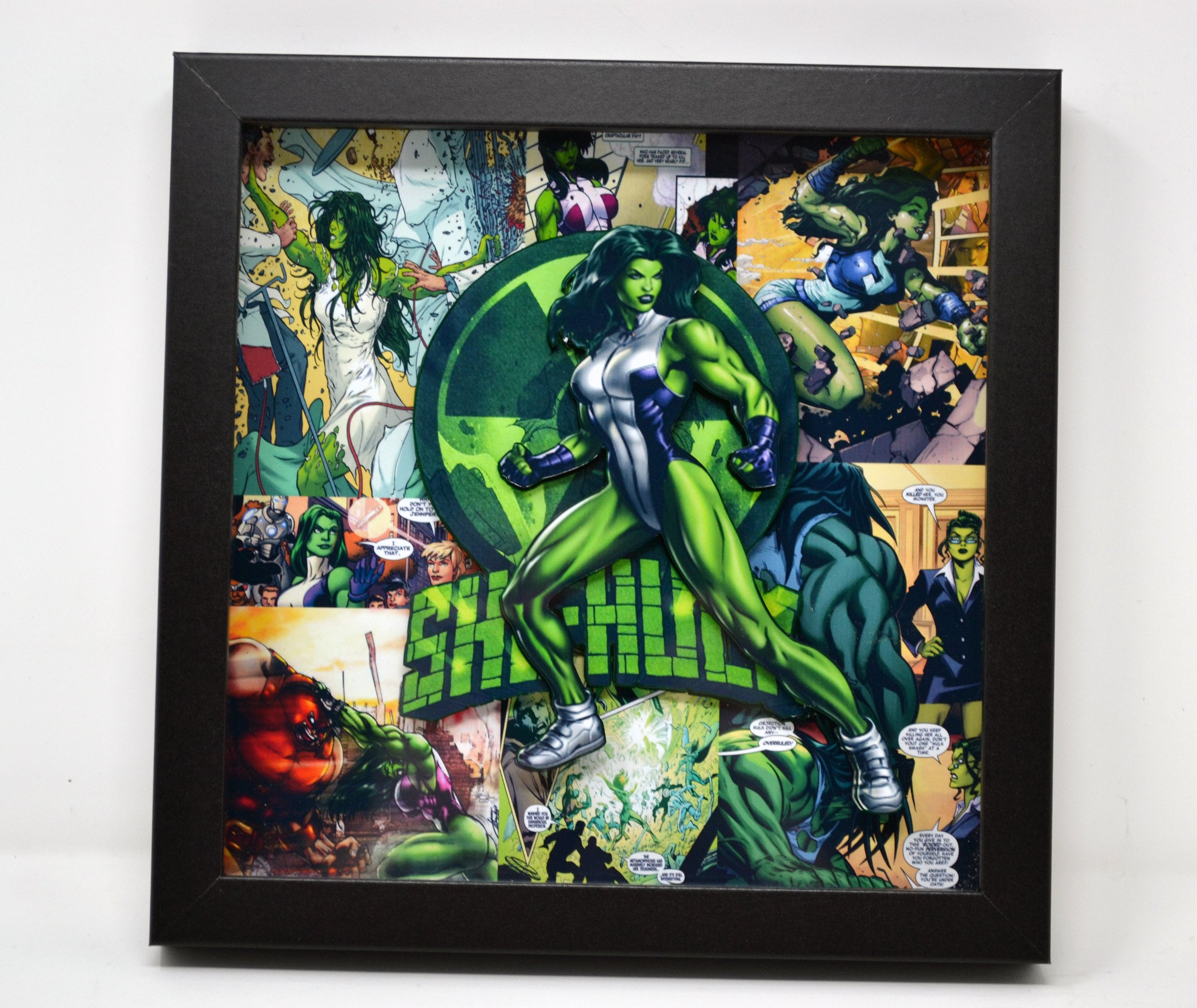 She Hulk 3D Comic Book Shadow Box Decor Etsy Finland