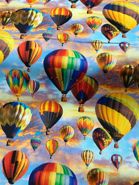 Hot Air Balloon Fabric 1 Etsy