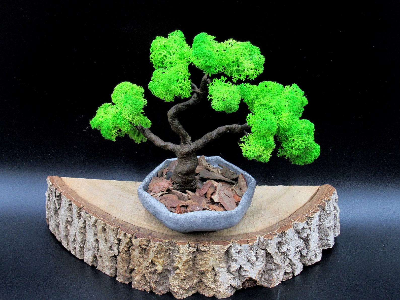 Fake Bonsai tree with handmade pot Artificial bonsai garden Etsy