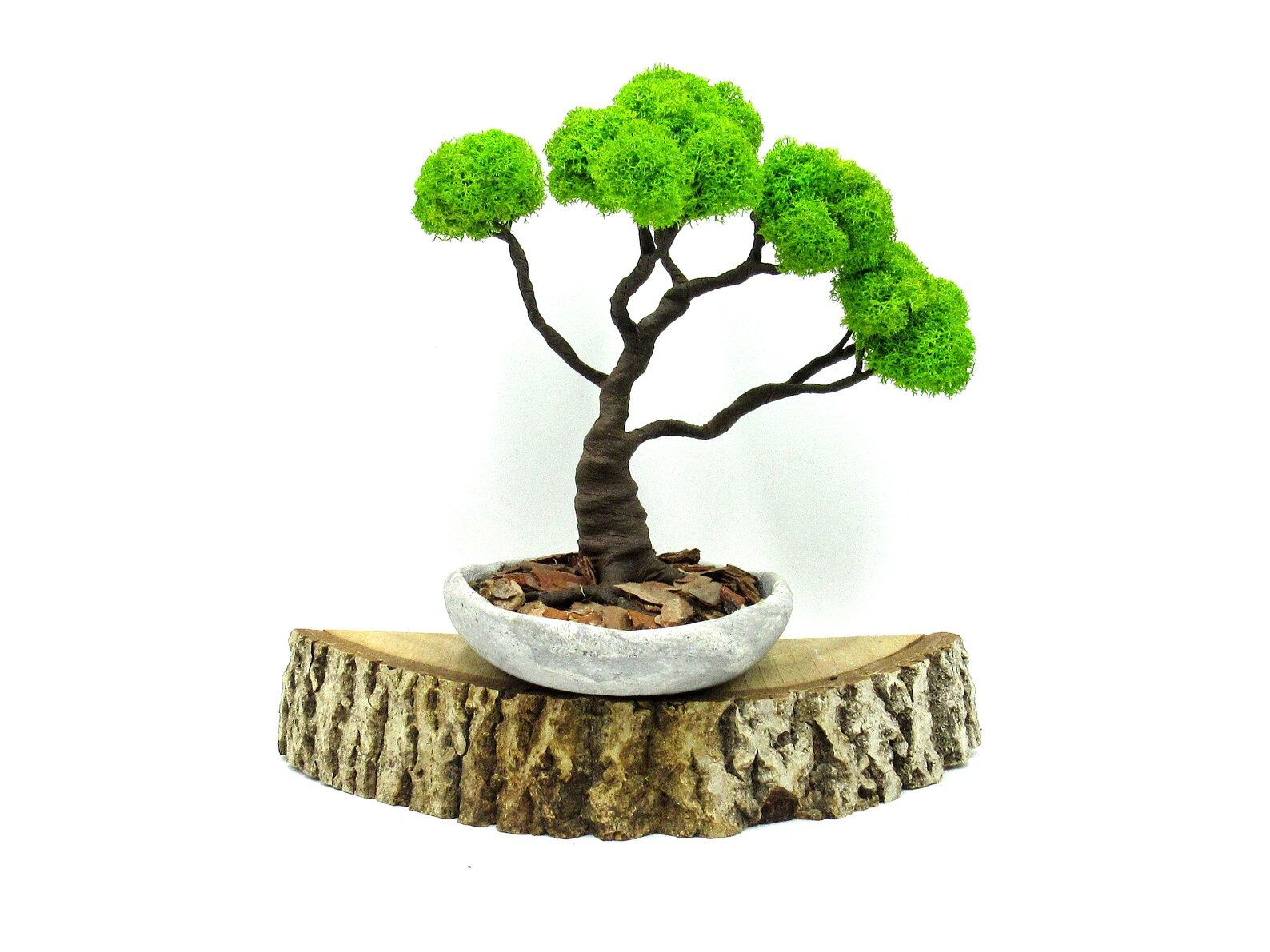 Fake Bonsai tree with handmade pot Artificial bonsai garden Etsy