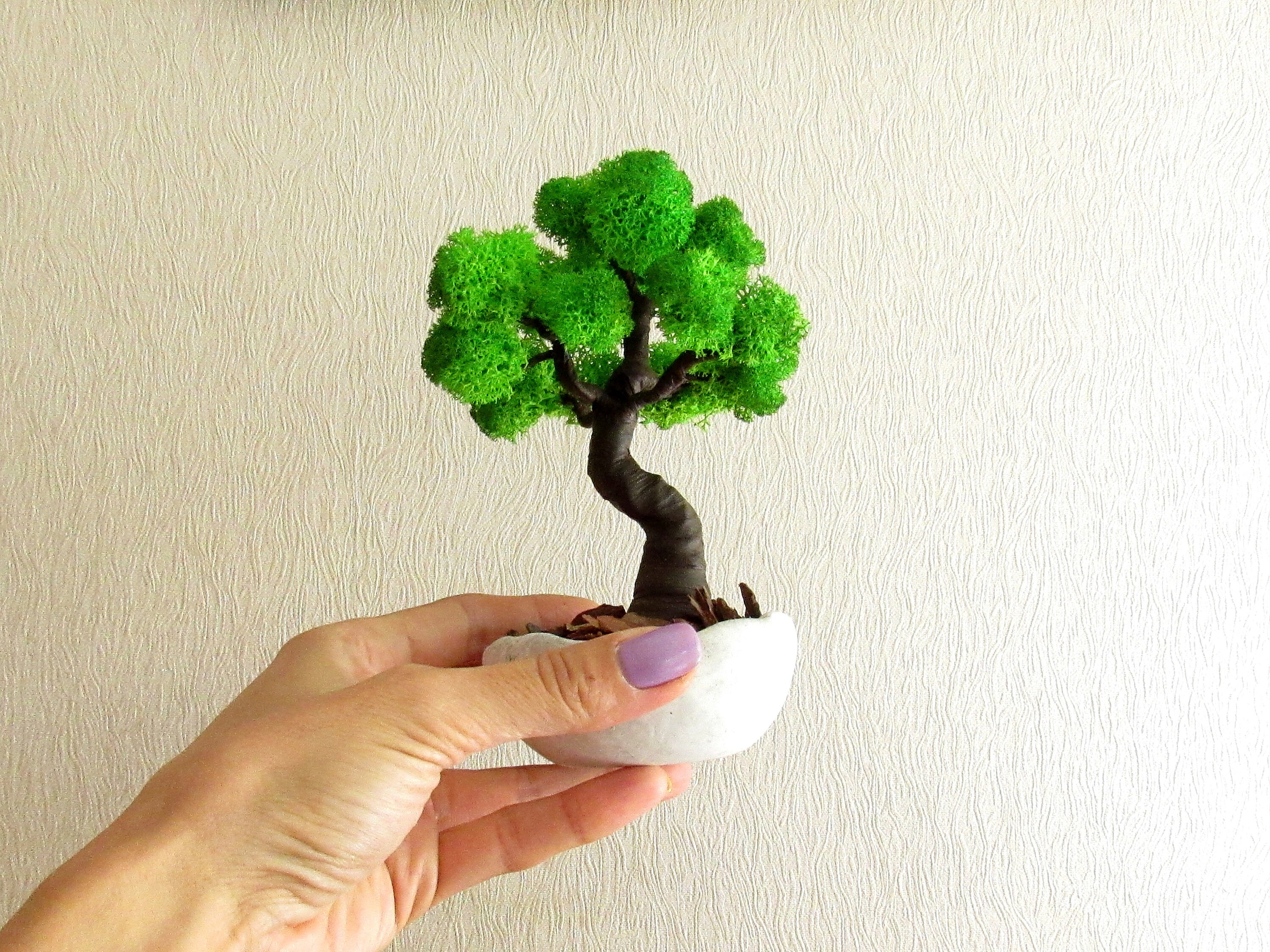 Artificial bonsai tree office desk plant Desktop decor Etsy