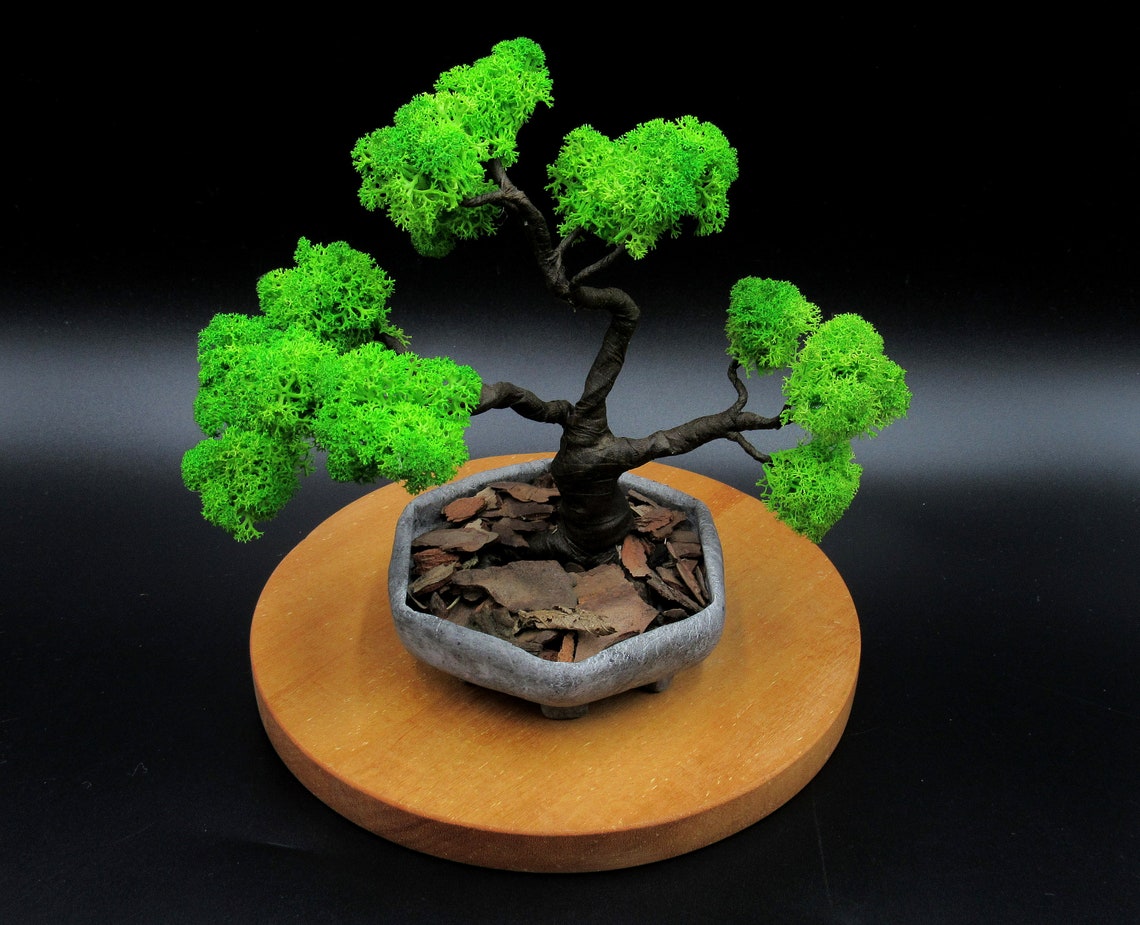 Fake Bonsai tree with handmade pot Artificial bonsai garden Etsy
