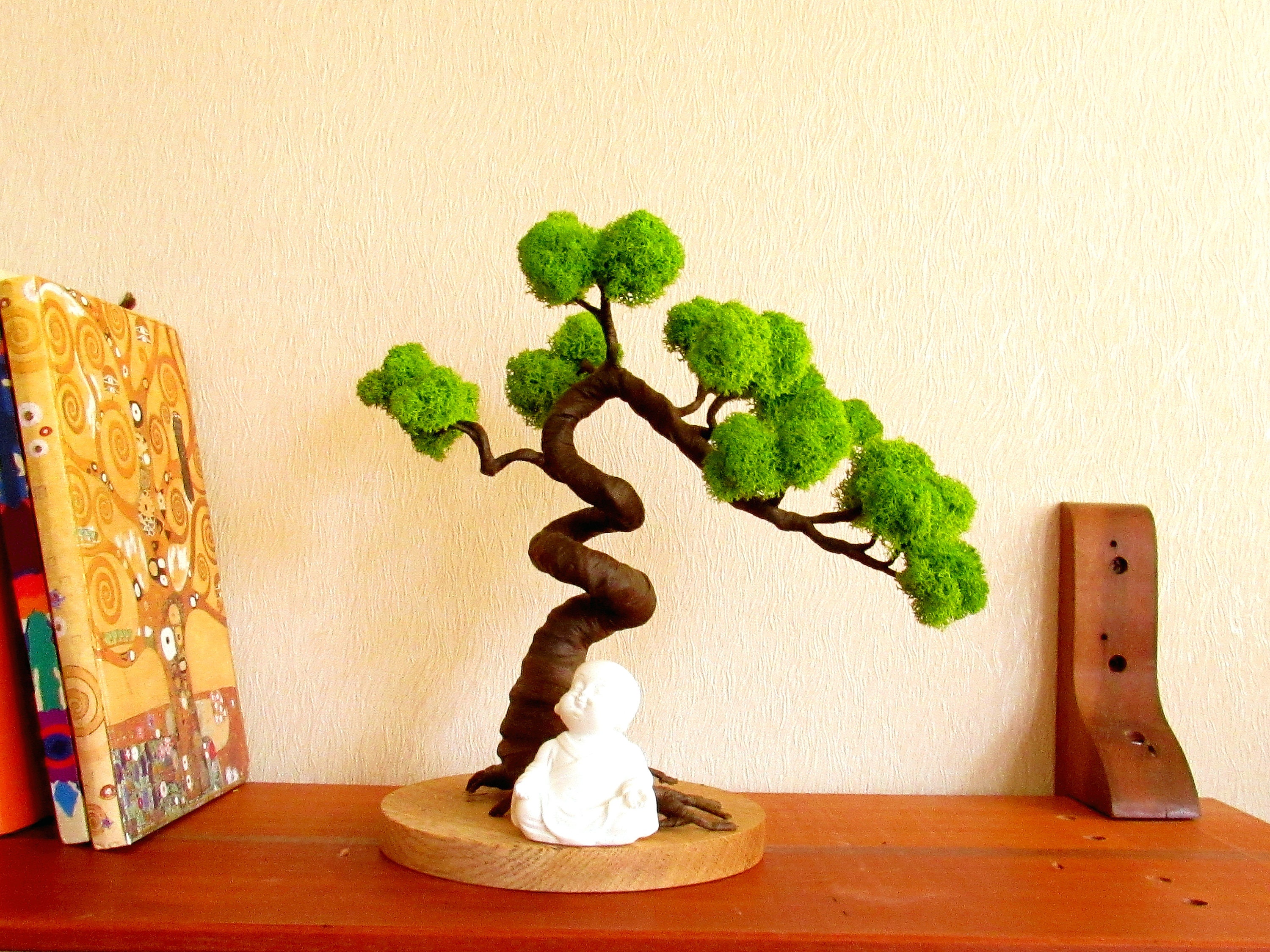 Desktop mini zen garden with wooden stand Miniature Buddha Etsy