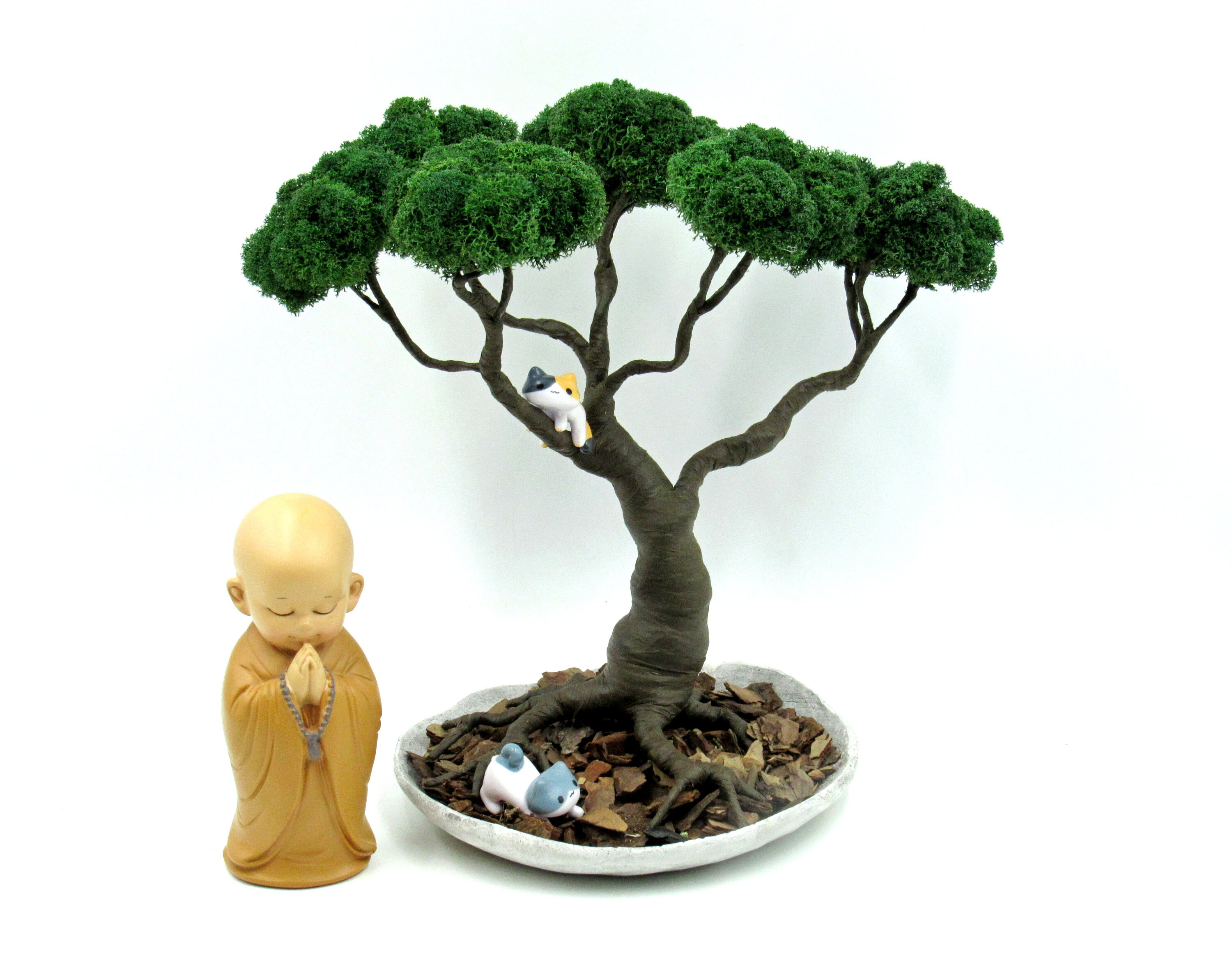 Jardín zen con bonsái artificial marihuana monje budista o | Etsy