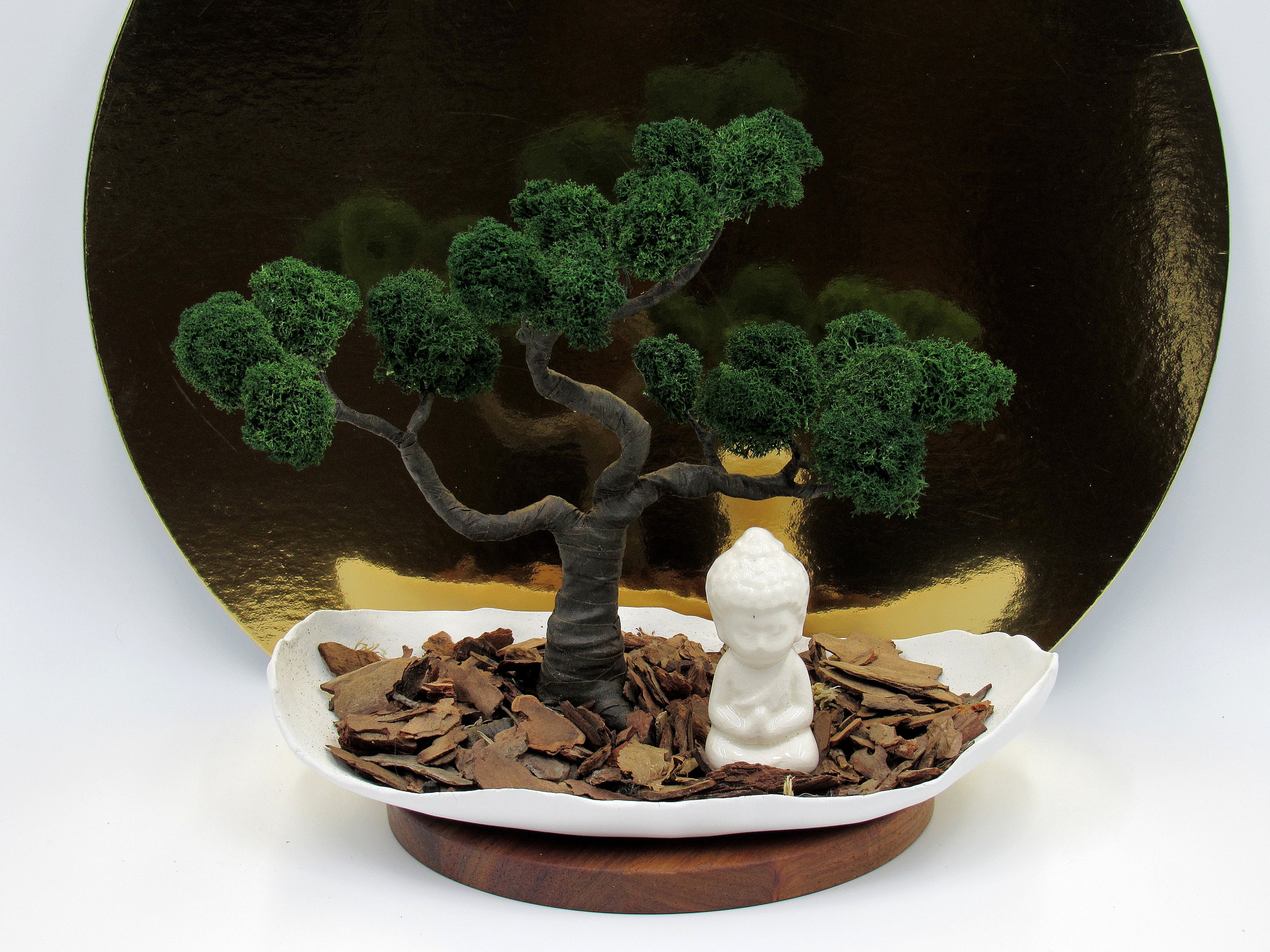 Mini Zen Garten Buddha Statue Bonsai Baum Büro Schreibtisch | Etsy