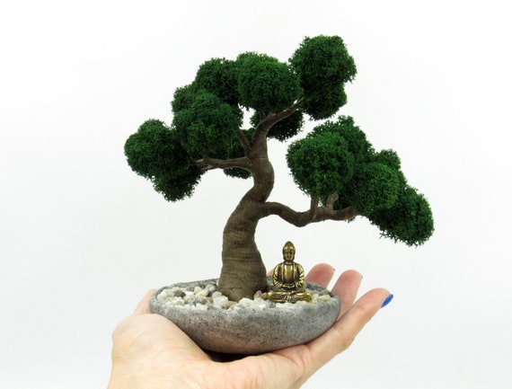 Mini Zen Garden Cooper Buddha Statue, Mini Zen Garden Figurines