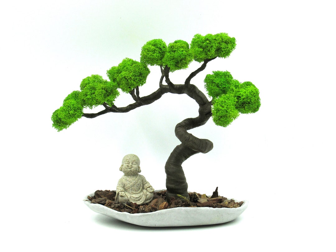 Zen tuin Kunstmatige Bonsai boom Miniatuur Boeddha Etsy Nederland