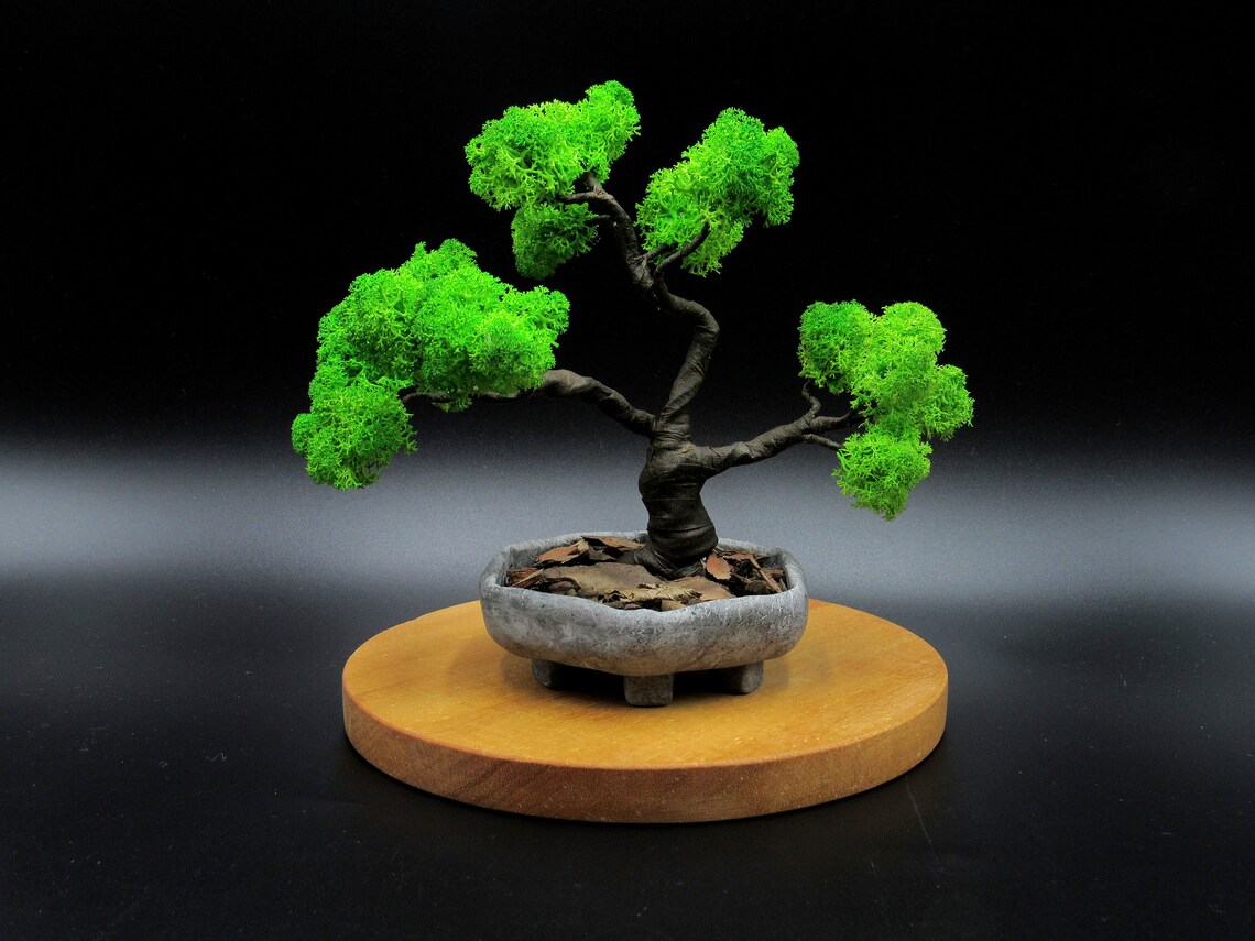 Fake Bonsai tree with handmade pot Artificial bonsai garden Etsy