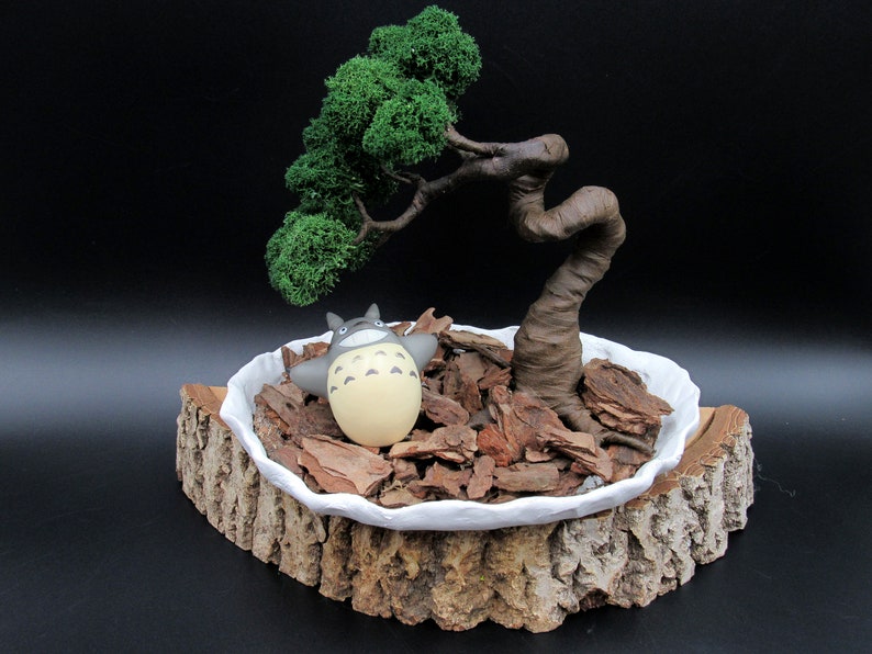 Tototo figurines Dark green Artificial bonsai tree preserved Etsy