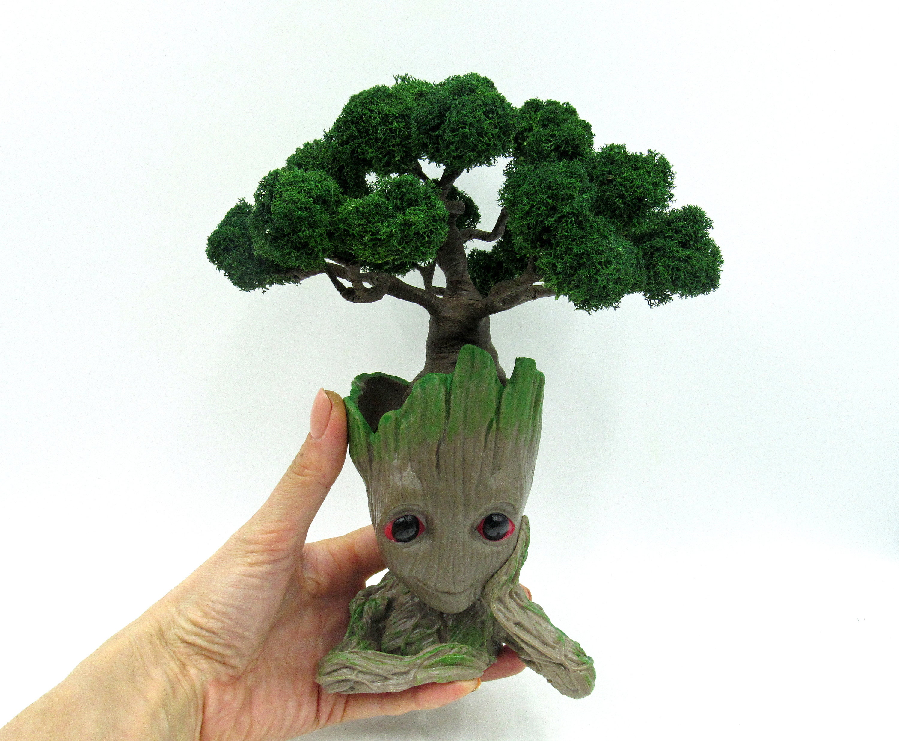 Artificial Bonsai Tree With Baby Groot Pot Fake Bonsai Tree Etsy