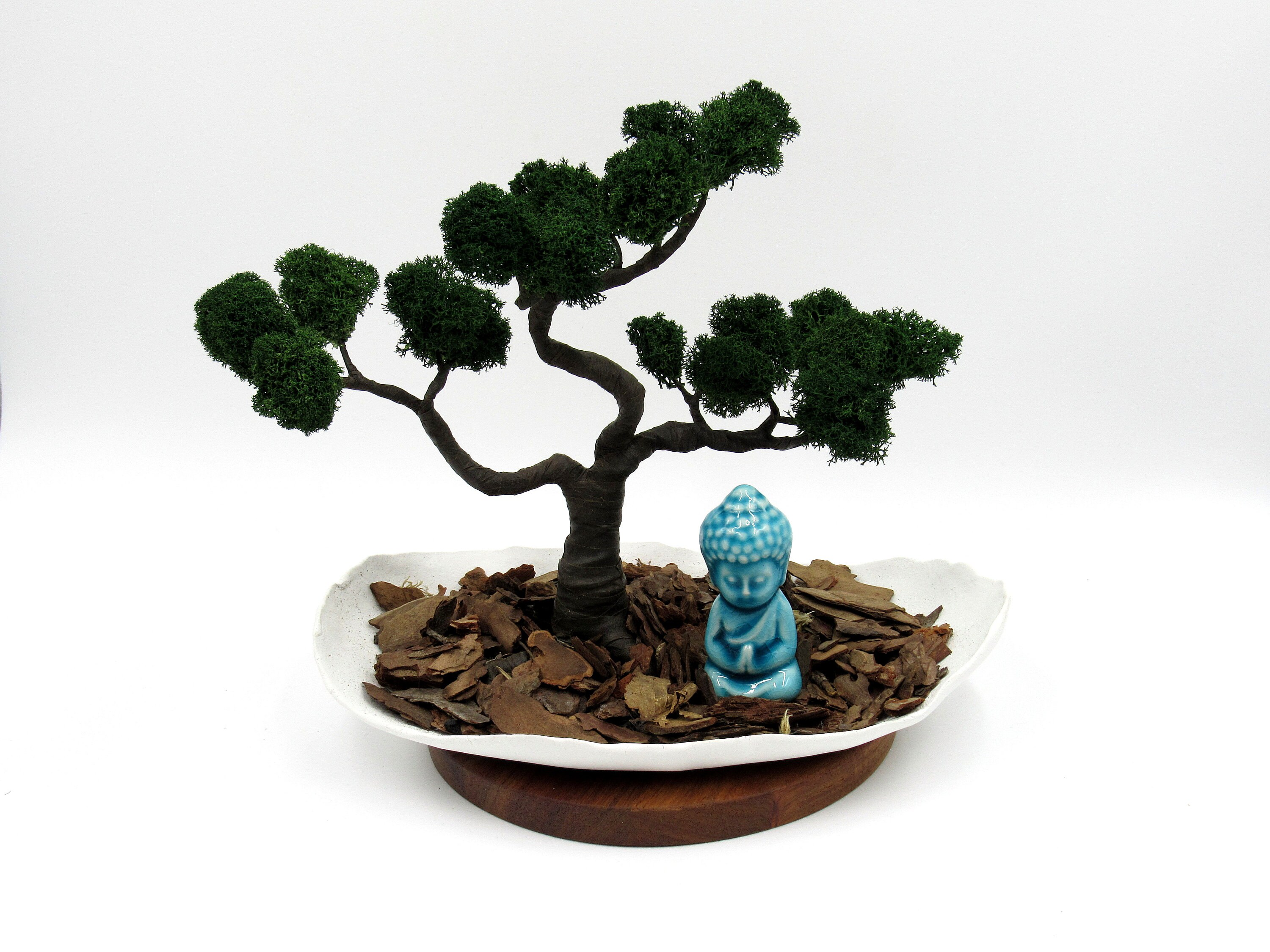 Mini Zen Garden Buddha Statue Bonsai Tree Office Desk Plant Etsy Singapore