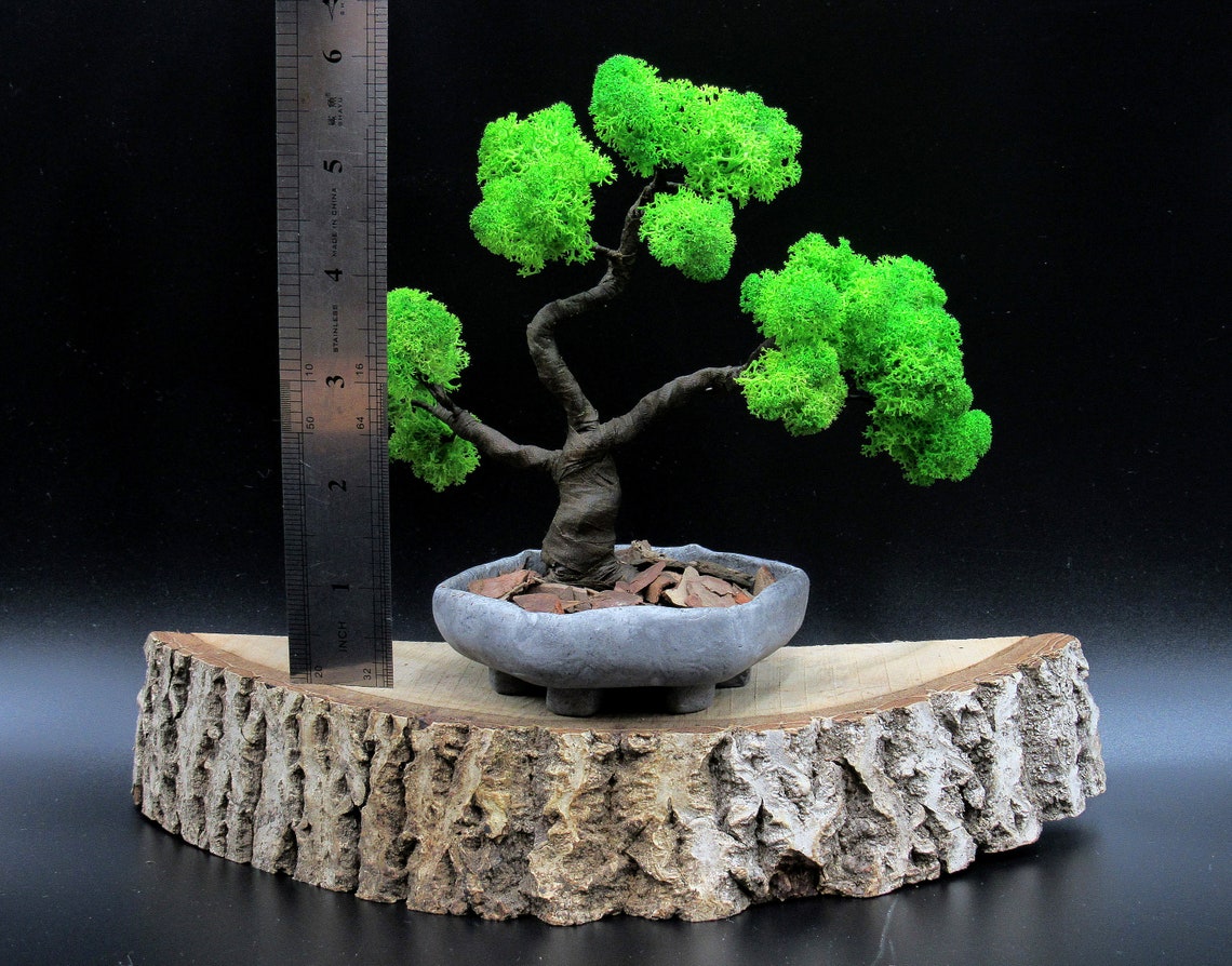 Fake Bonsai tree with handmade pot Artificial bonsai garden Etsy