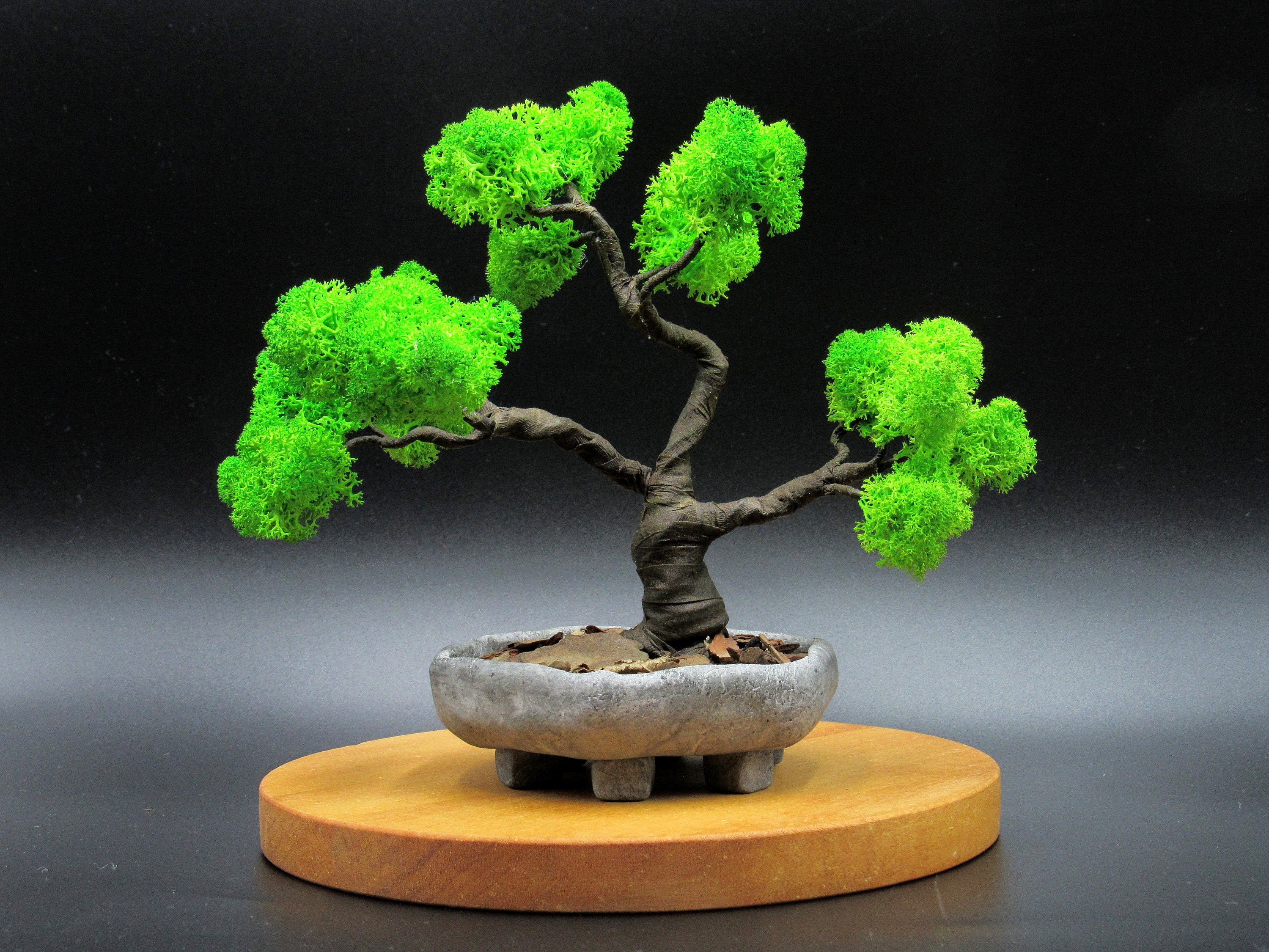 Fake Bonsai tree with handmade pot Artificial bonsai garden | Etsy