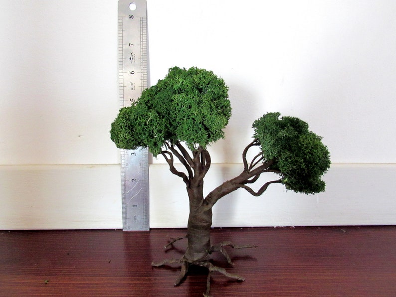 Artificial Bonsai tree with real preserved moss Etsy