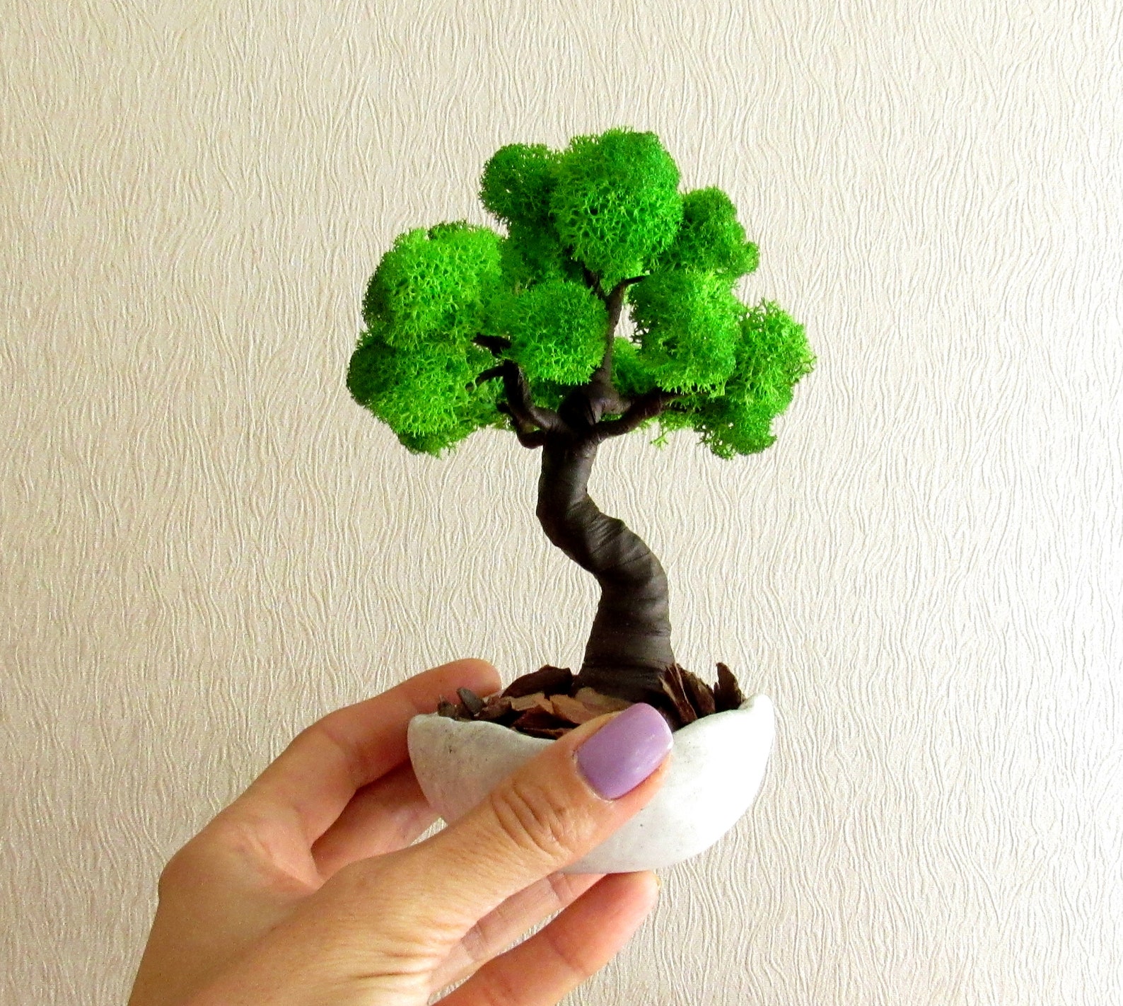 Artificial bonsai tree office desk plant Desktop decor Etsy
