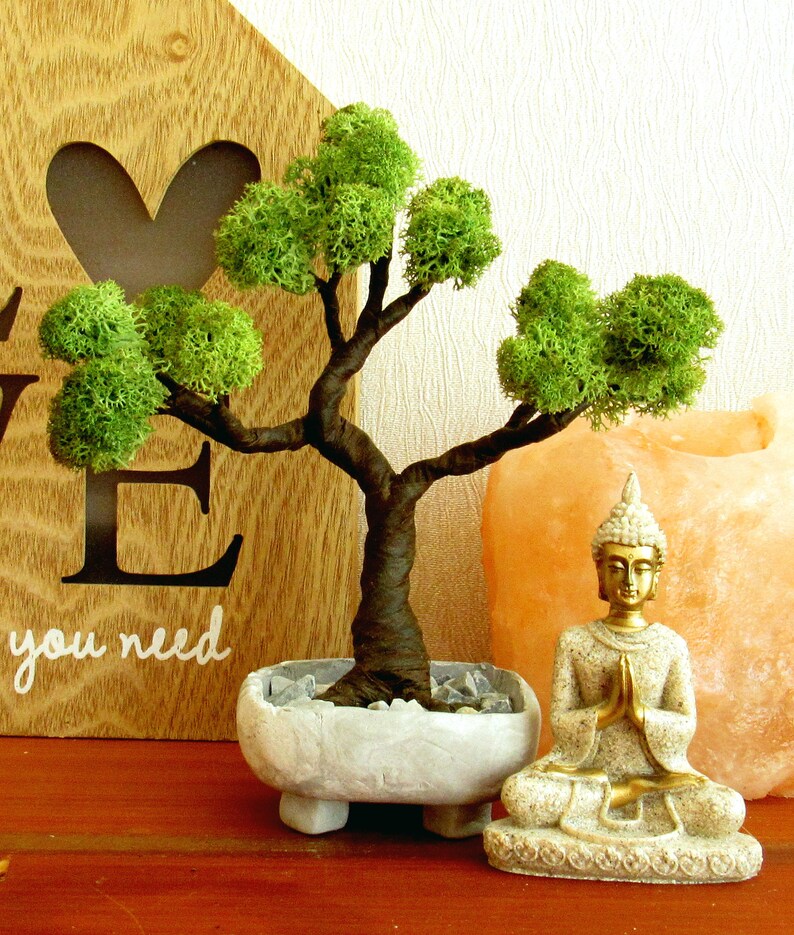 Fake Bonsai tree with handmade pot Artificial bonsai tree ...