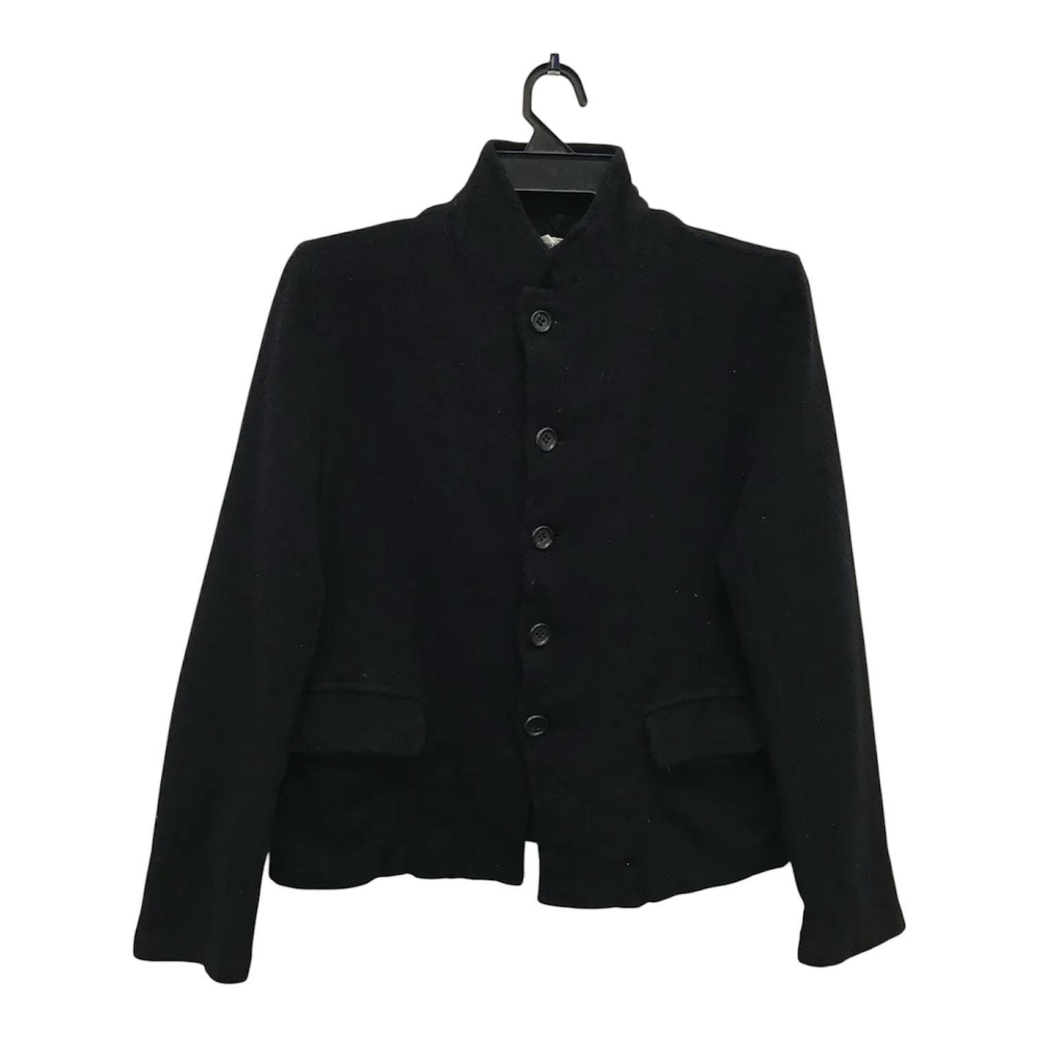 Comme des Garçons, Vintage 1998 Comme des Garçons Wool Jacket, Stand Collar, Size M (Made in Japan)