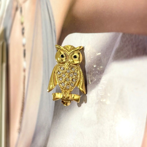 Broche VINTAGE - Oiseau Hibou