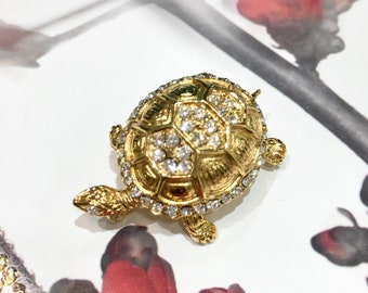 Broche VINTAGE - Tortue Cristal