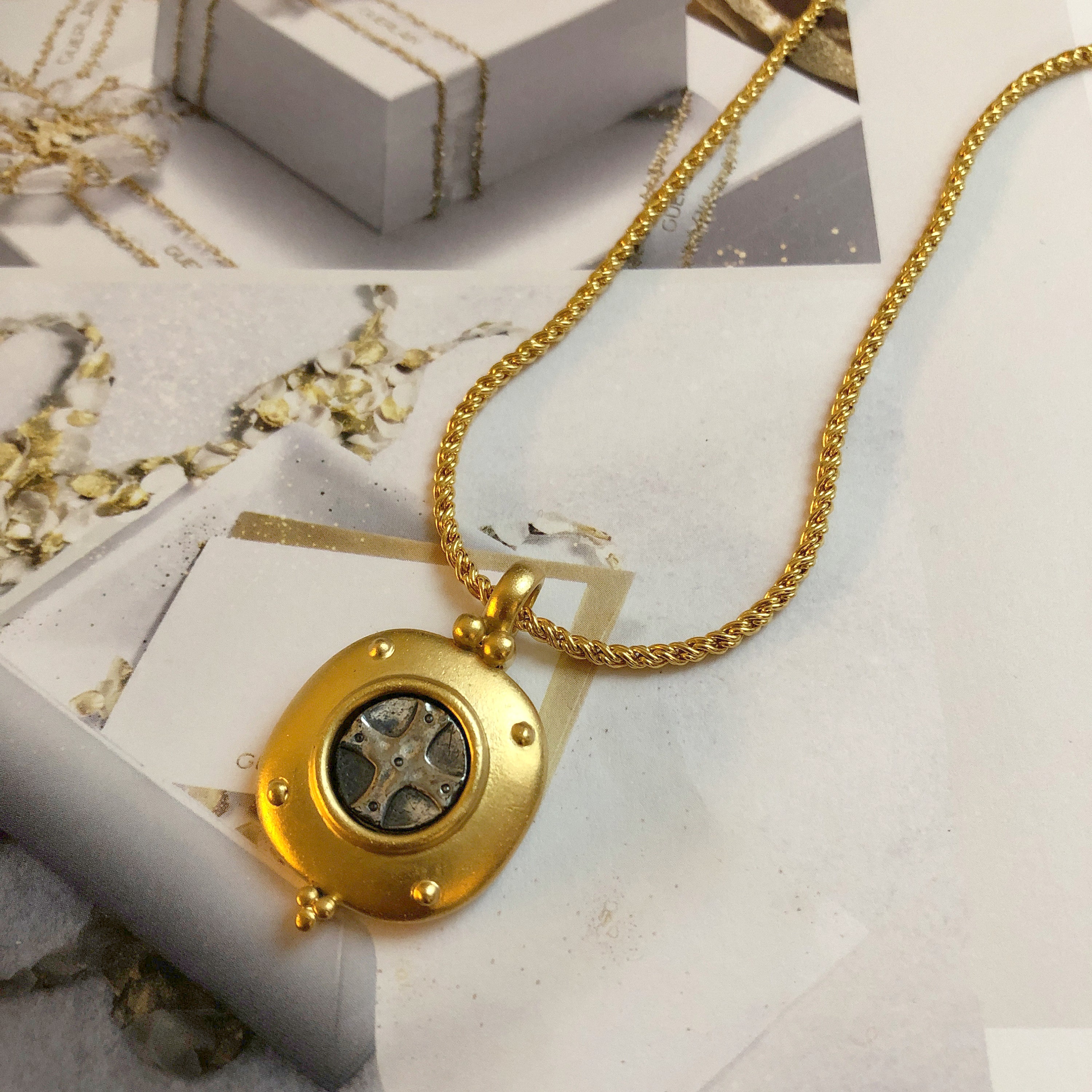 VINTAGE CAURA Necklace Made by SPHINX - Cross - Etsy